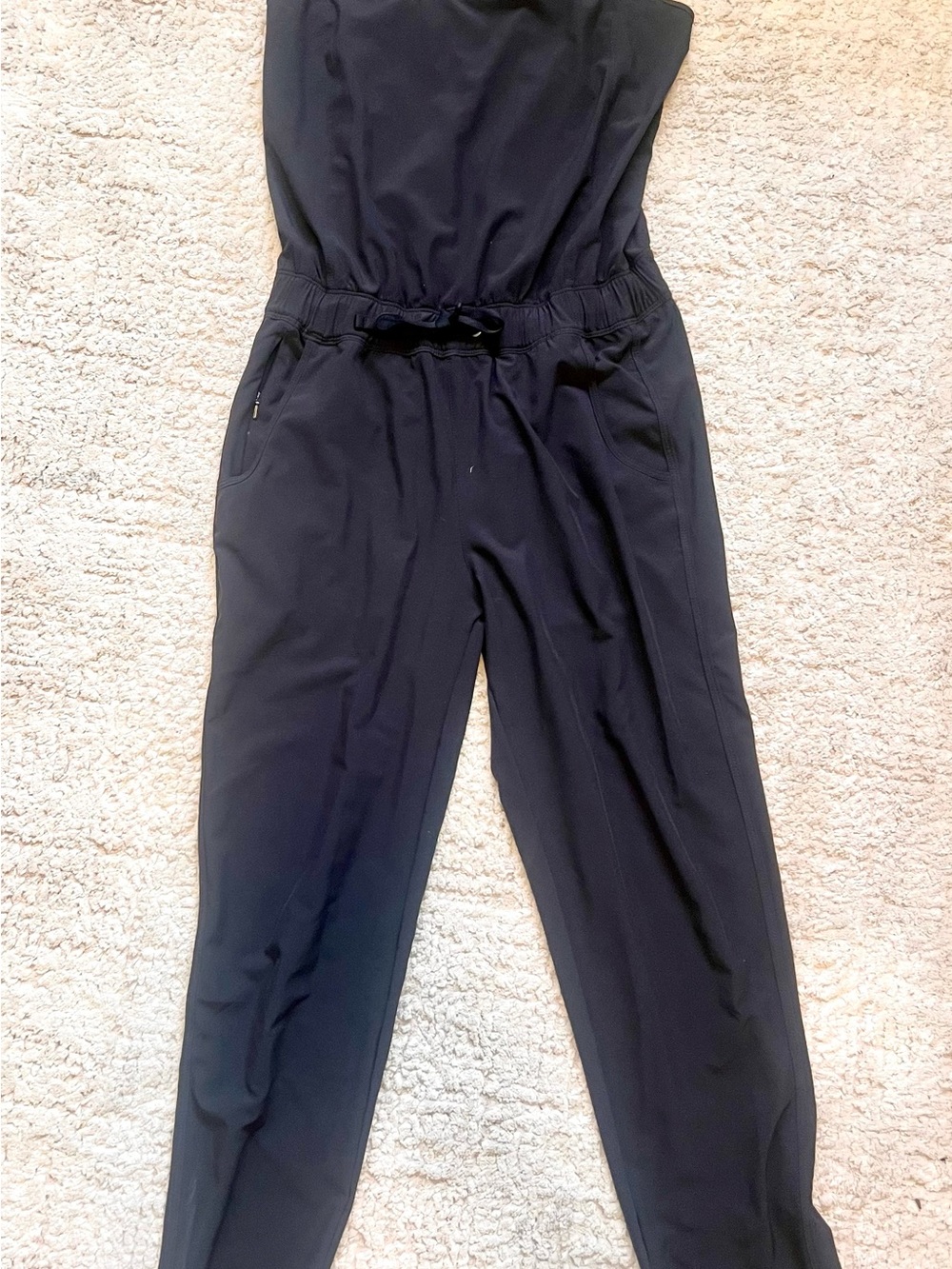 Patagonia Black Drawstring Waist Jumpsuit